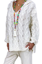 Load image into Gallery viewer, Cable-Knit Hooded Sweater
