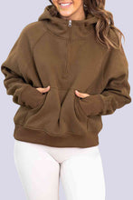 Load image into Gallery viewer, Half-Zip Long Sleeve Hoodie
