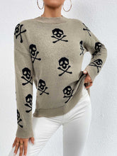 Load image into Gallery viewer, Patterned Drop Shoulder Sweater
