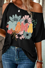 Load image into Gallery viewer, MAMA One Shoulder Half Sleeve T-Shirt