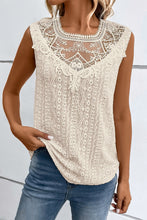 Load image into Gallery viewer, Lace Detail Eyelet Tank