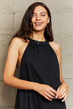Load image into Gallery viewer, Spliced Lace Round Neck Sleeveless Dress