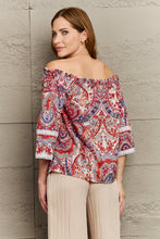 Load image into Gallery viewer, Off Shoulder Bohemian Style Blouse