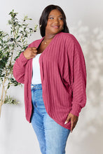 Load image into Gallery viewer, DOORBUSTER DEAL: Basic Bae Full Size Ribbed Cocoon Cardigan