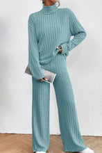 Load image into Gallery viewer, Mock Neck Dropped Shoulder Top and Pants Set