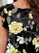 Load image into Gallery viewer, Printed Round Neck Tiered Dress