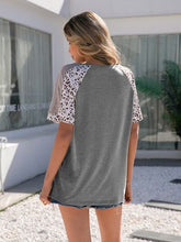 Load image into Gallery viewer, Leopard Round Neck Short Sleeve T-Shirt