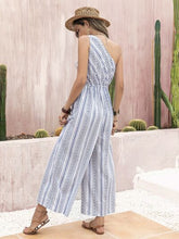 Load image into Gallery viewer, Printed Single Shoulder Sleeveless Jumpsuit