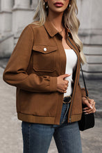 Load image into Gallery viewer, Textured Zip Up Collared Neck Jacket