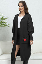 Load image into Gallery viewer, Lantern Sleeve Open Front Pocketed Cardigan