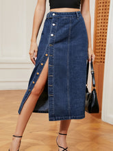 Load image into Gallery viewer, Button Down Denim Skirt