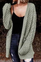 Load image into Gallery viewer, Open Front Dropped Shoulder Cardigan with Pockets
