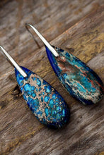 Load image into Gallery viewer, Handmade Teardrop Shape Natural Stone Dangle Earrings