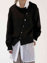 Load image into Gallery viewer, Dropped Shoulder Buttoned Cardigan
