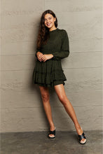 Load image into Gallery viewer, Leopard Smock Waist Long Sleeve Dress