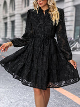 Load image into Gallery viewer, V-Neck Long Sleeve Buttoned Dress