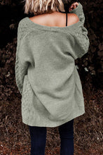 Load image into Gallery viewer, Open Front Dropped Shoulder Cardigan with Pockets
