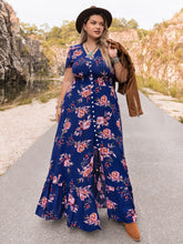 Load image into Gallery viewer, Plus Size V-Neck Maxi Dress