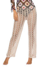 Load image into Gallery viewer, Cutout Drawstring High Waist Swim Pants