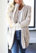 Load image into Gallery viewer, Heathered Open Front Cardigan with Pockets