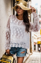 Load image into Gallery viewer, Round Neck Flounce Sleeve Blouse