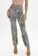 Load image into Gallery viewer, Zebra Print Straight Leg Pants