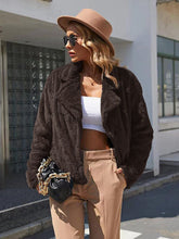 Load image into Gallery viewer, Plush Open Front Dropped Shoulder Jacket