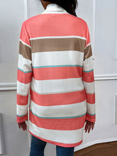 Load image into Gallery viewer, Striped Open Front Longline Cardigan