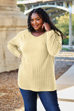 Load image into Gallery viewer, DOORBUSTER DEAL: Basic Bae Full Size Ribbed Round Neck Long Sleeve Knit Top