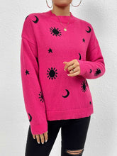 Load image into Gallery viewer, Patterned Drop Shoulder Sweater
