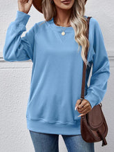Load image into Gallery viewer, Round Neck Long Sleeve Sweatshirt