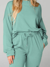 Load image into Gallery viewer, Distressed Sweatshirt and Joggers Set