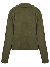 Load image into Gallery viewer, Plush Open Front Dropped Shoulder Jacket