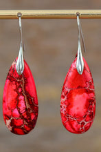 Load image into Gallery viewer, Handmade Teardrop Shape Natural Stone Dangle Earrings