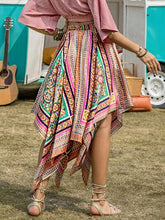 Load image into Gallery viewer, Printed High Waist Handkerchief Hem Skirt