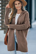 Load image into Gallery viewer, Open Front Longline Hooded Cardigan