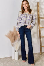 Load image into Gallery viewer, Hailey &amp; Co Full Size Lace Detail Printed Blouse