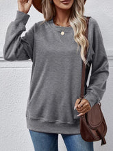 Load image into Gallery viewer, Round Neck Long Sleeve Sweatshirt