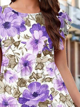 Load image into Gallery viewer, Printed Round Neck Tiered Dress