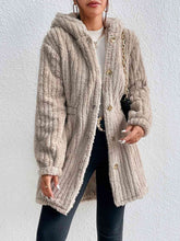 Load image into Gallery viewer, Button Down Hooded Coat