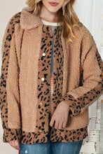 Load image into Gallery viewer, Leopard Snap Down Collared Neck Jacket