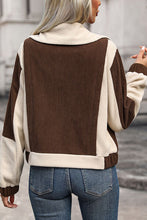 Load image into Gallery viewer, Color Block Zip Up Pocketed Jacket