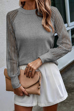 Load image into Gallery viewer, Round Neck Raglan Sleeve Knit Top