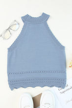 Load image into Gallery viewer, Eyelet Mock Neck Tank