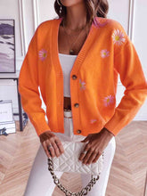 Load image into Gallery viewer, Floral Button Up Cardigan