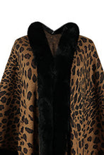 Load image into Gallery viewer, Leopard Open Front Poncho