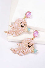 Load image into Gallery viewer, Ghost Shape Synthetic Pearl Dangle Earrings