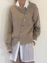 Load image into Gallery viewer, Dropped Shoulder Buttoned Cardigan