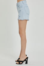 Load image into Gallery viewer, RISEN Full Size High Rise Distressed Detail Denim Shorts
