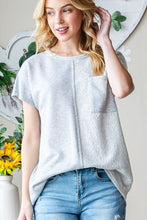 Load image into Gallery viewer, Heimish Full Size Pocketed Round Neck Short Sleeve T-Shirt